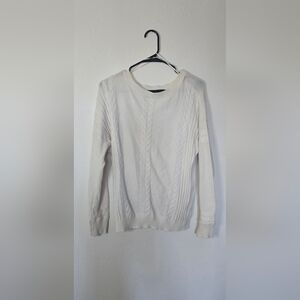 Cyrus Cream Knit Sweater Lightweight Cozy Neutral Pullover Size Small